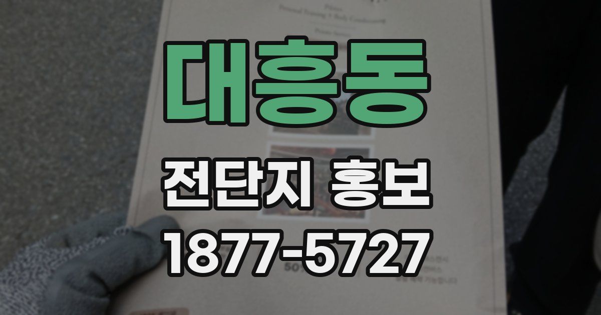 대흥동 전단지 홍보