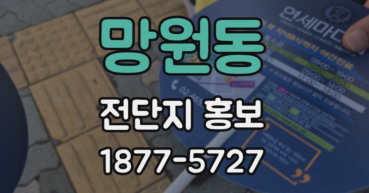 망원동 전단지 홍보