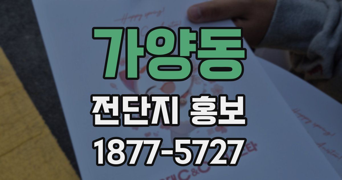 가양동 전단지 홍보