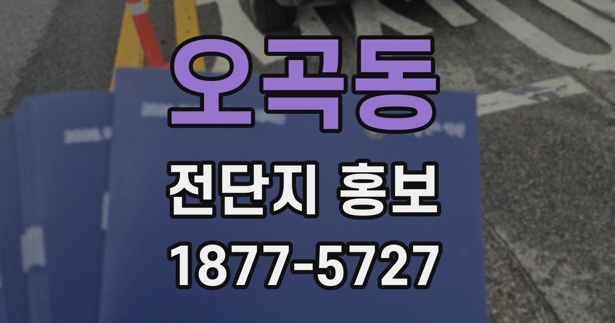 오곡동 전단지 홍보