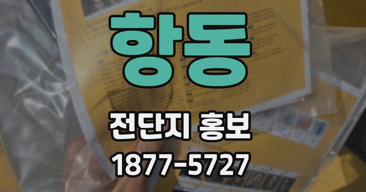 항동 전단지 홍보