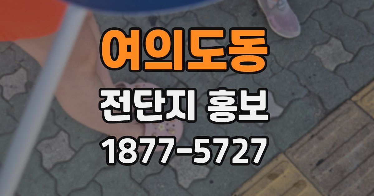 여의도동 전단지 홍보