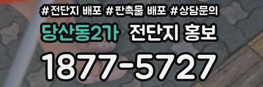 당산동2가 전단지 홍보