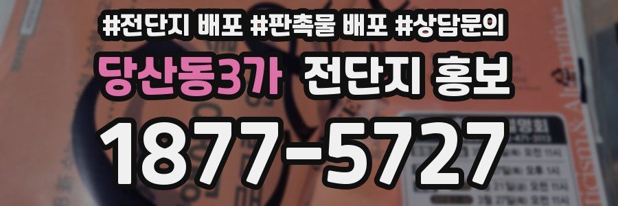 당산동3가 전단지 홍보