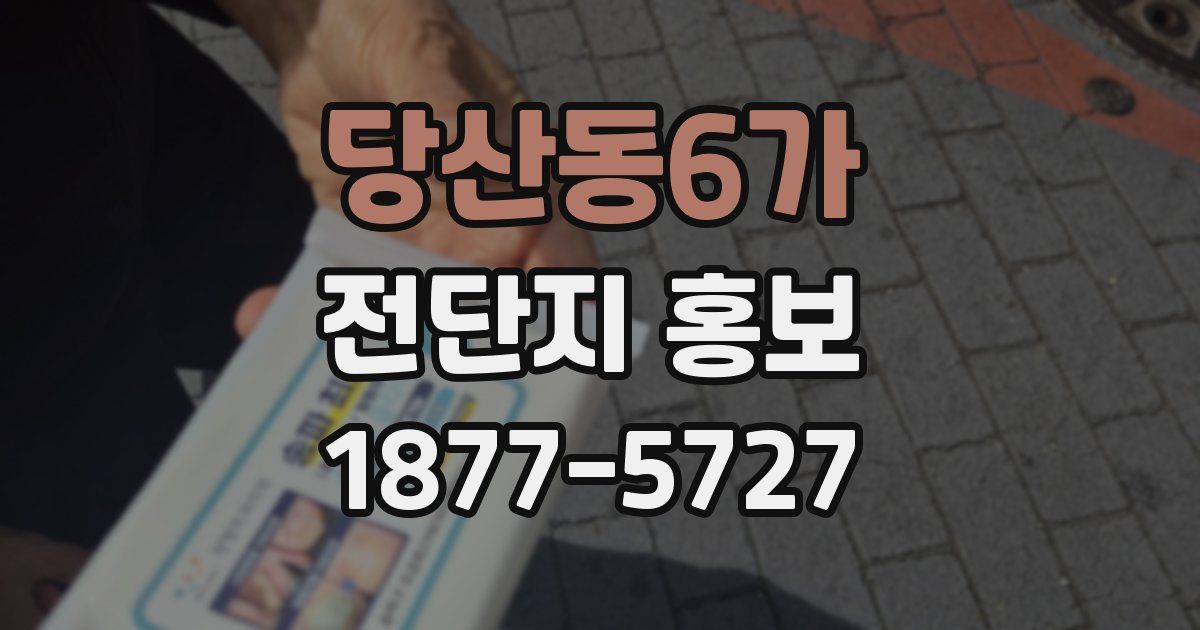 당산동6가 전단지 홍보