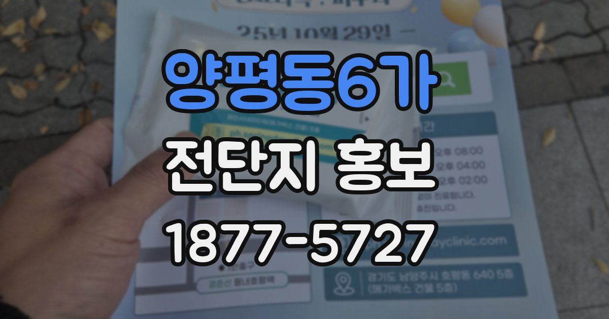 양평동6가 전단지 홍보