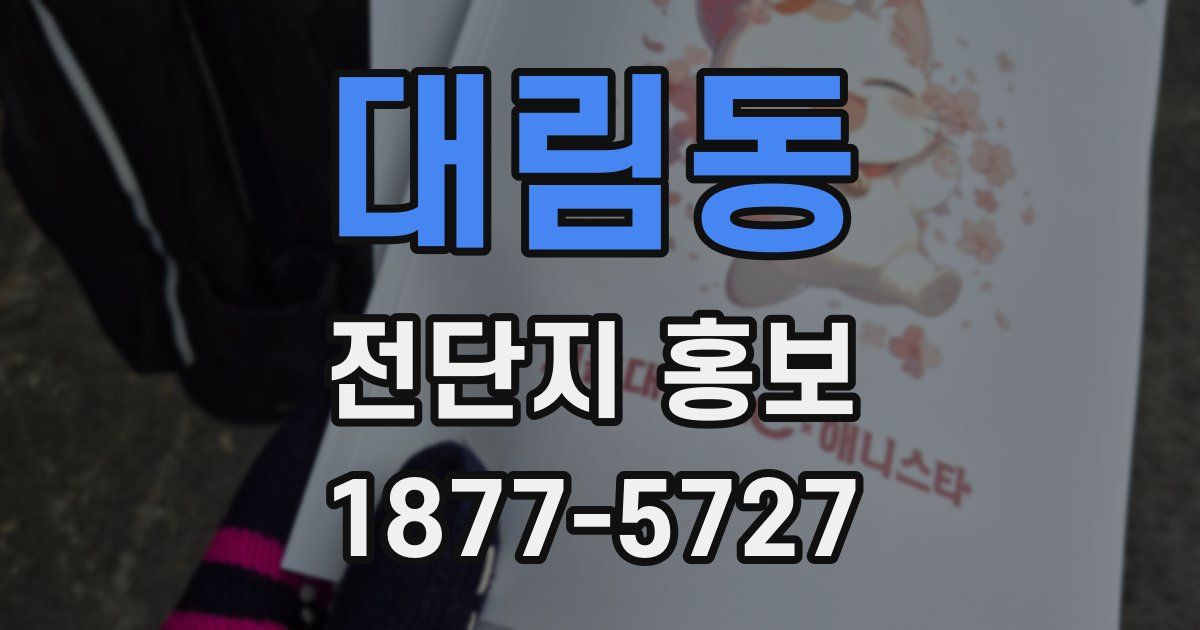 대림동 전단지 홍보