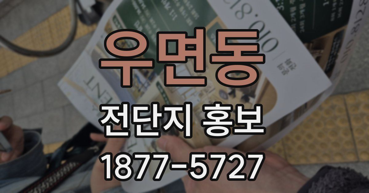 우면동 전단지 홍보