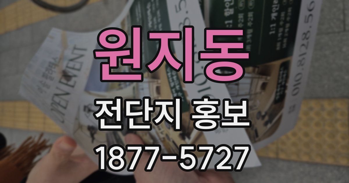 원지동 전단지 홍보