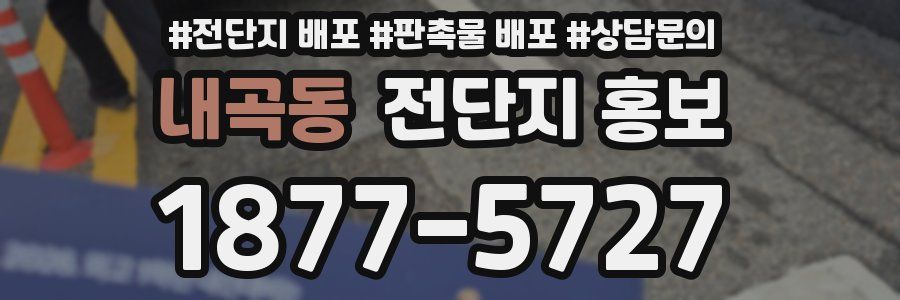 내곡동 전단지 홍보