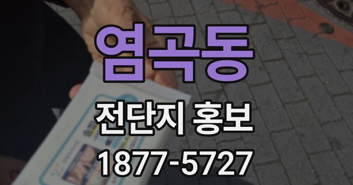 염곡동 전단지 홍보
