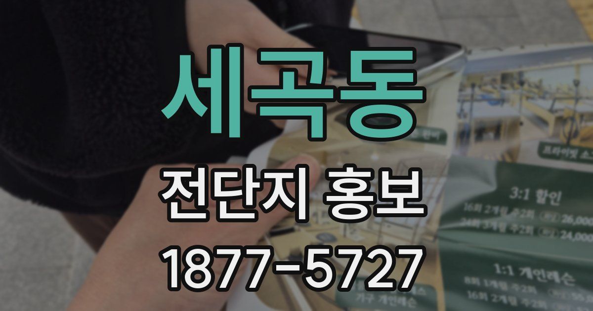 세곡동 전단지 홍보