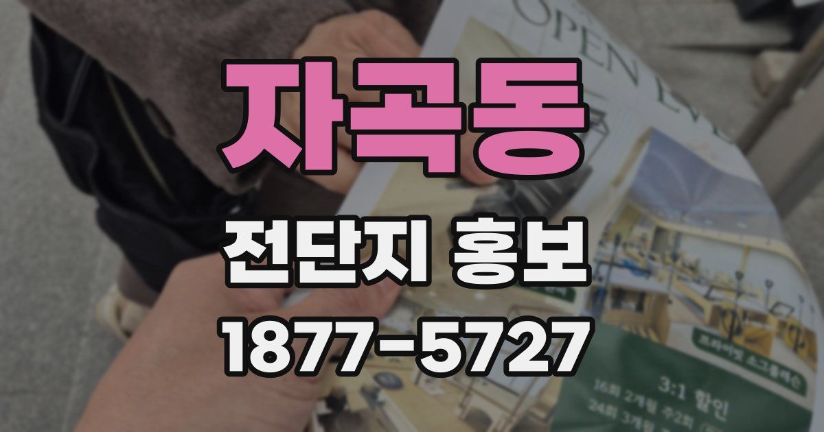 자곡동 전단지 홍보