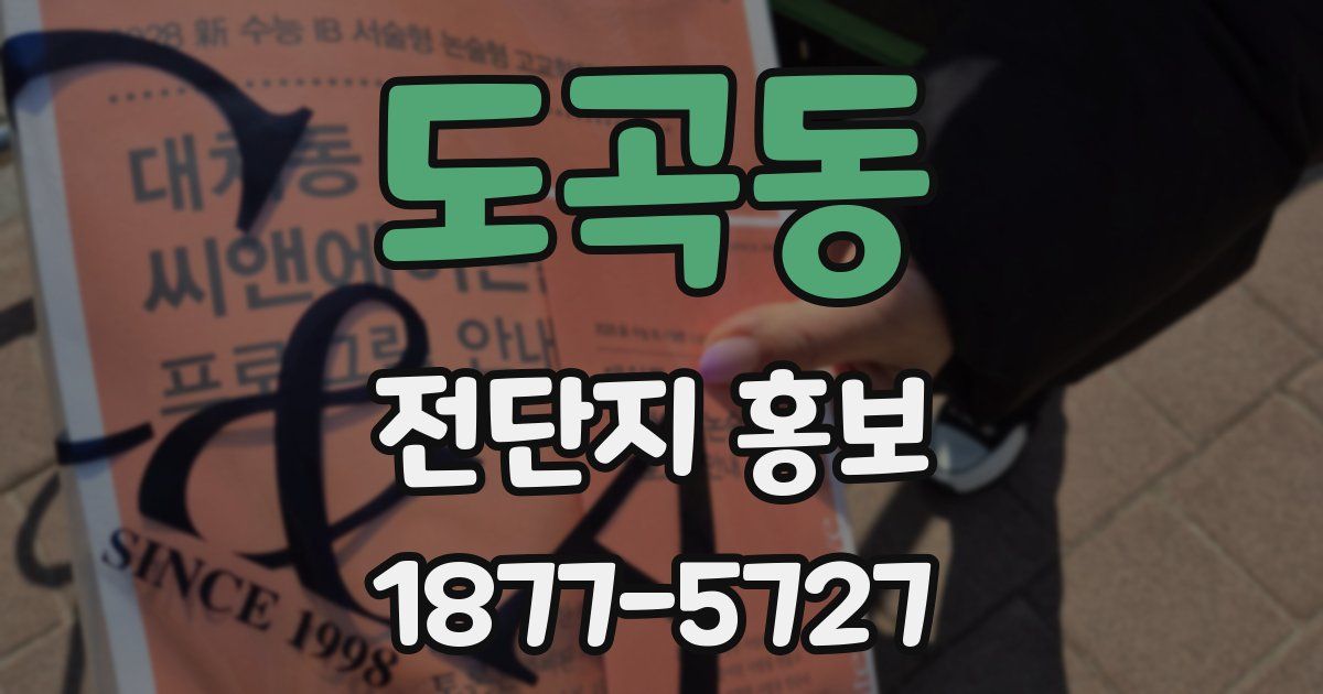 도곡동 전단지 홍보