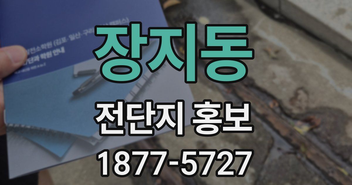 장지동 전단지 홍보