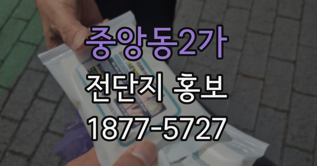 중앙동2가 전단지 홍보