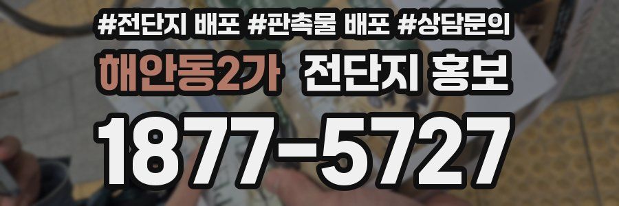 해안동2가 전단지 홍보