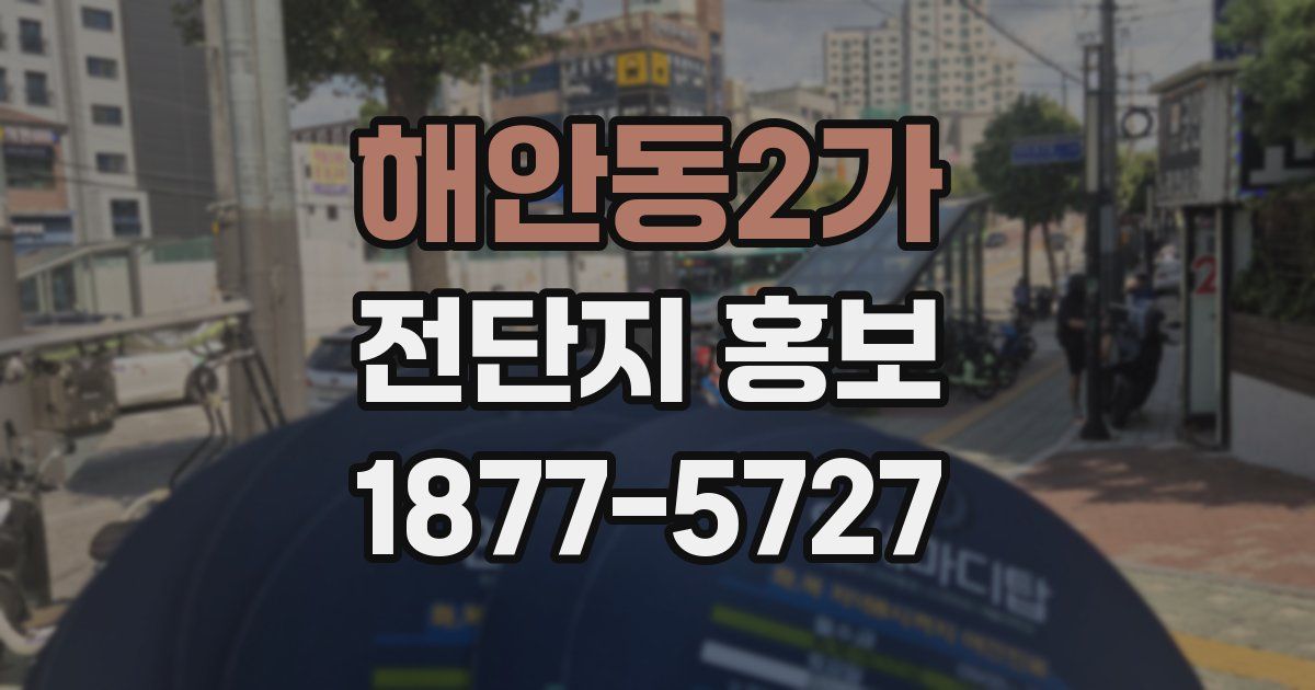 해안동2가 전단지 홍보