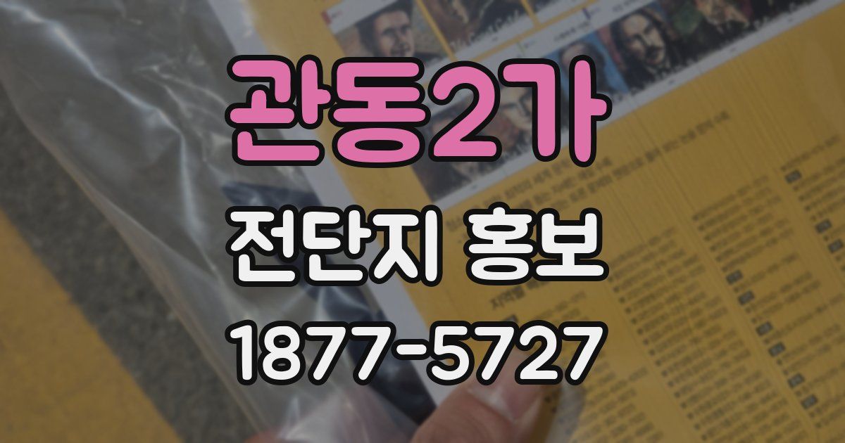 관동2가 전단지 홍보