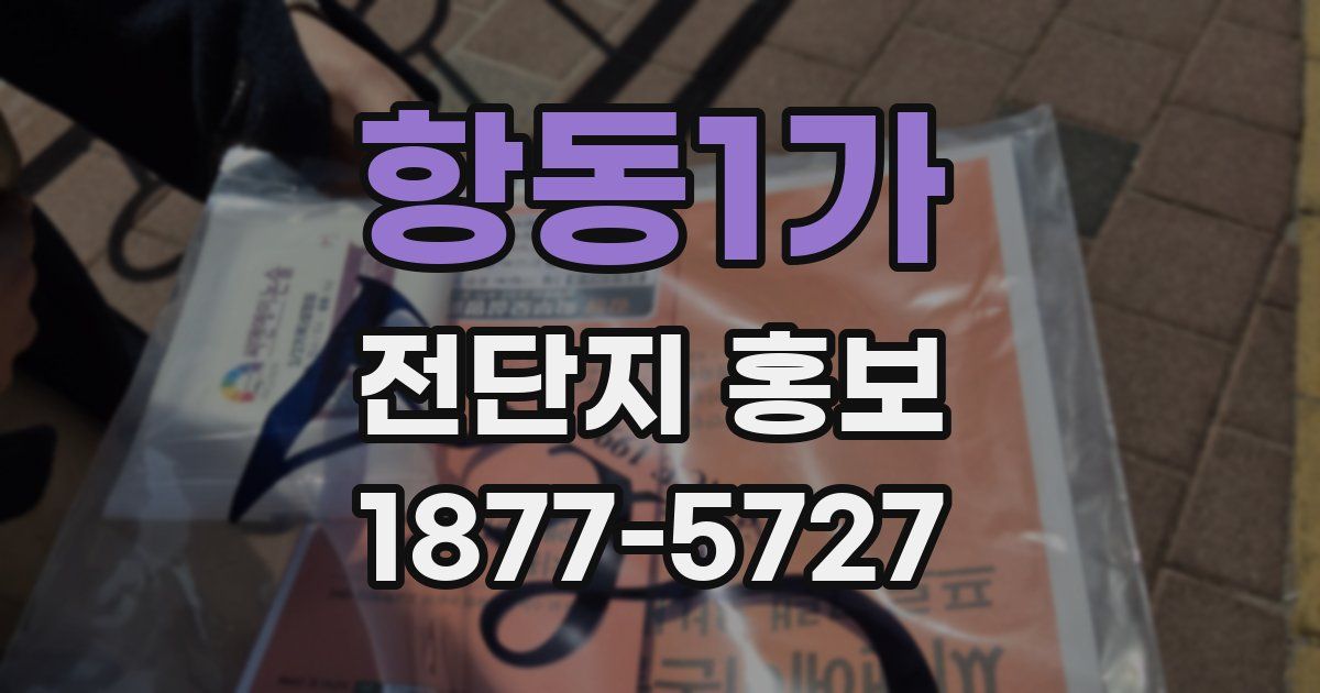 항동1가 전단지 홍보