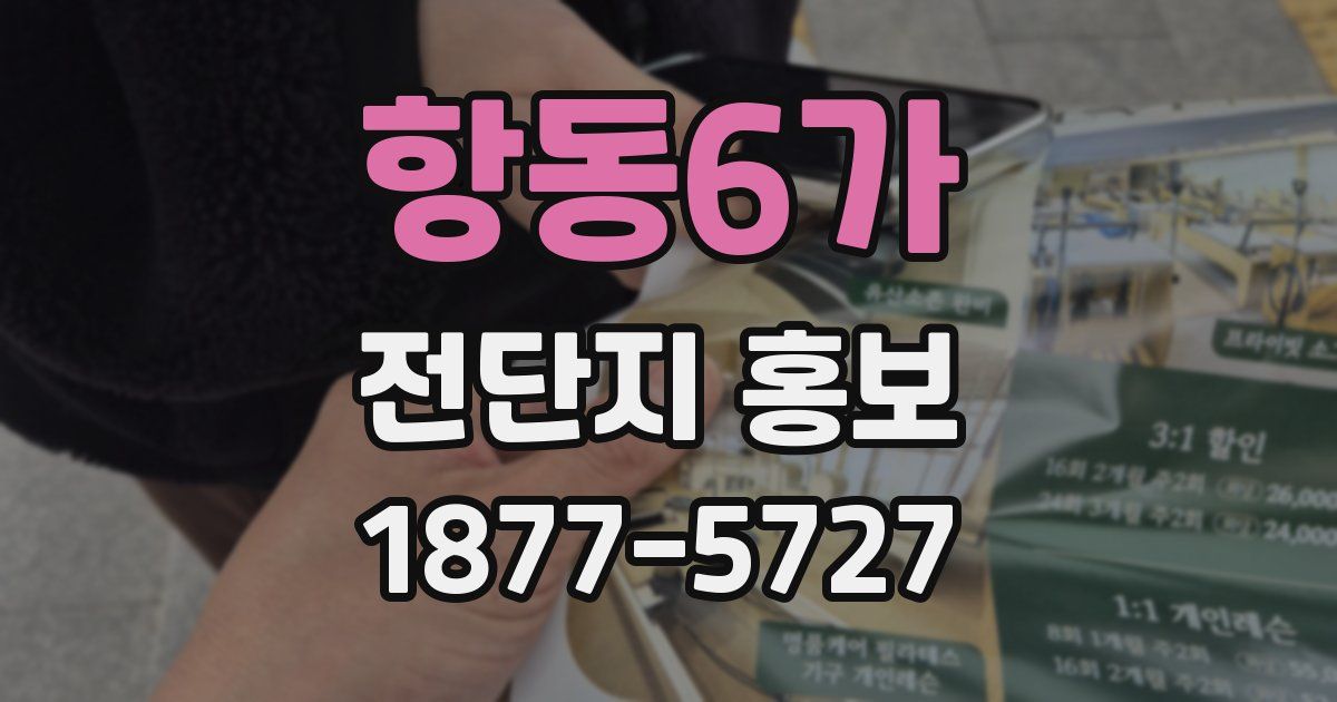 항동6가 전단지 홍보