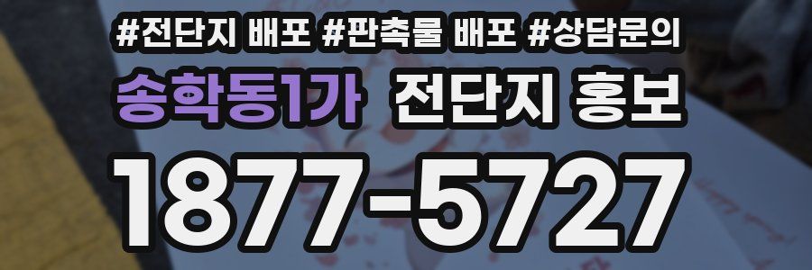 송학동1가 전단지 홍보
