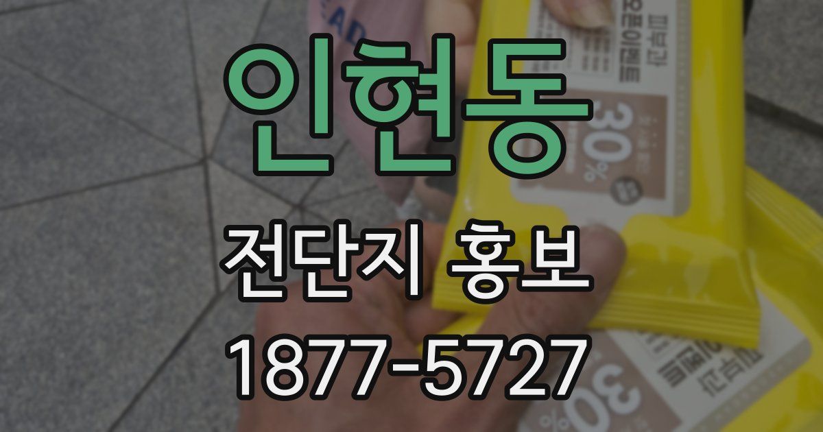 인현동 전단지 홍보