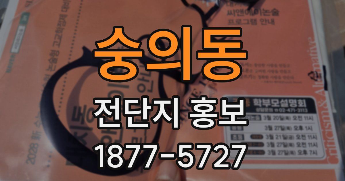 숭의동 전단지 홍보
