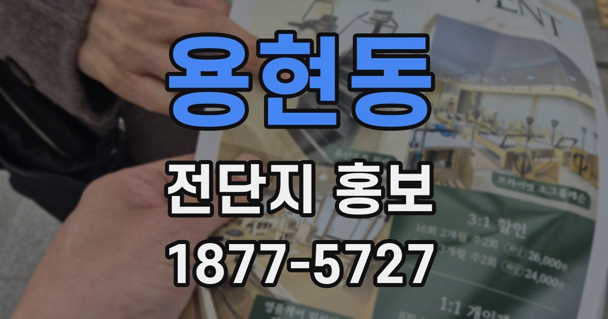 용현동 전단지 홍보