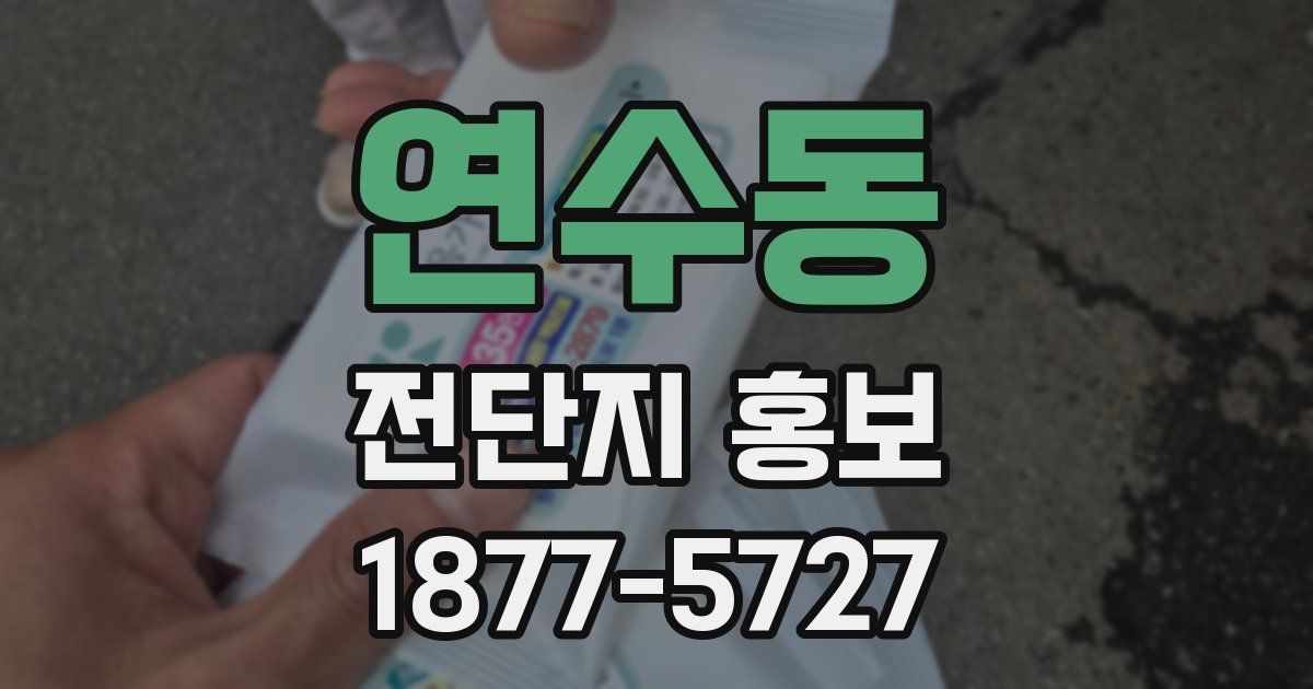 연수동 전단지 홍보