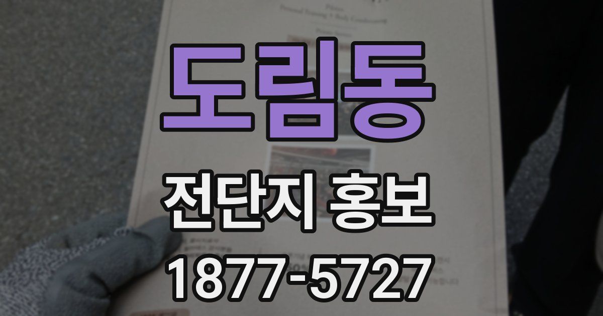 도림동 전단지 홍보