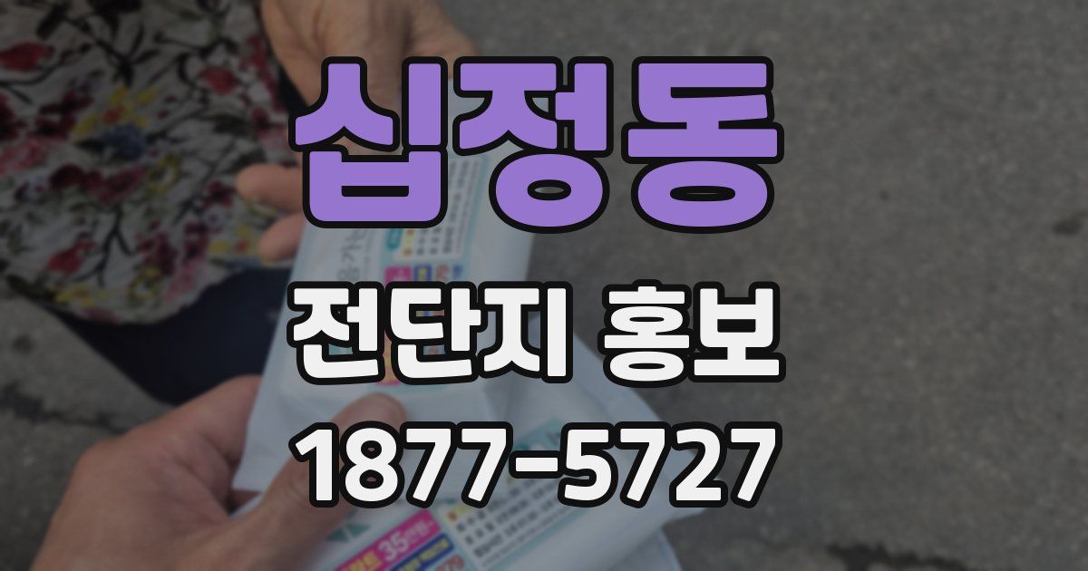 십정동 전단지 홍보