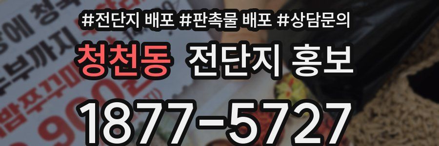 청천동 전단지 홍보