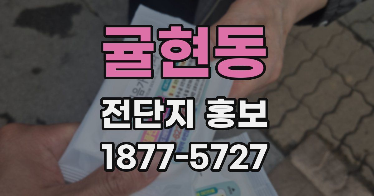 귤현동 전단지 홍보