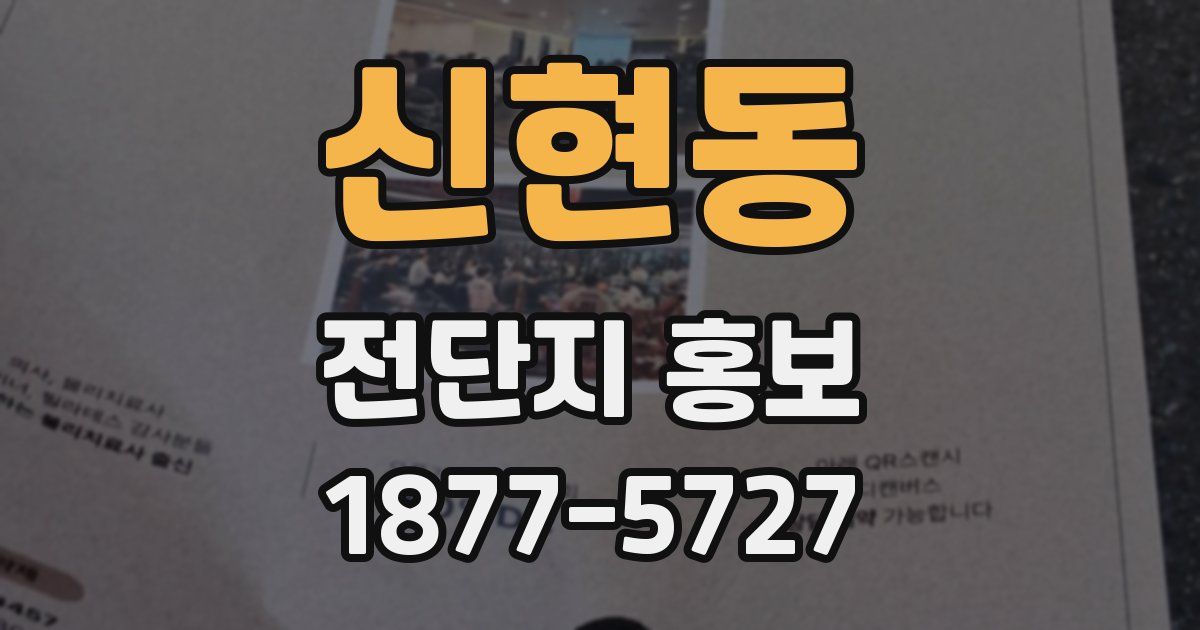 신현동 전단지 홍보