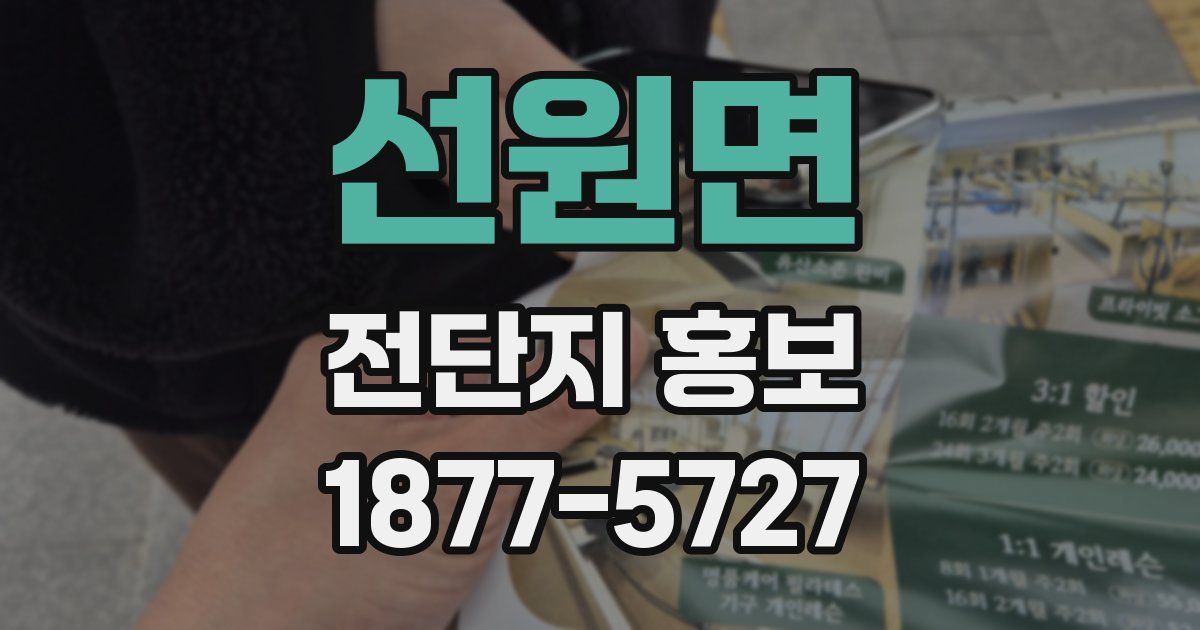 선원면 전단지 홍보