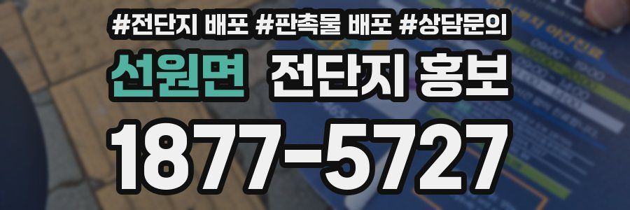 선원면 전단지 홍보