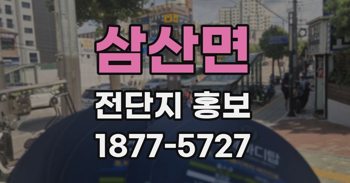 삼산면 전단지 홍보