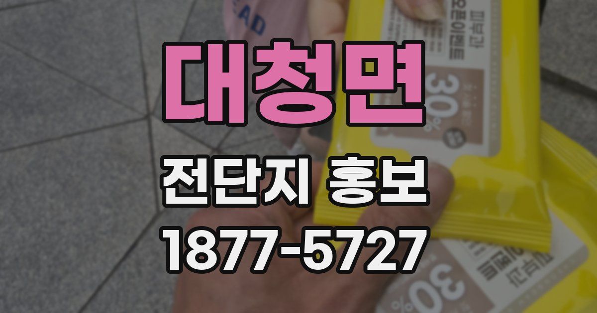 대청면 전단지 홍보