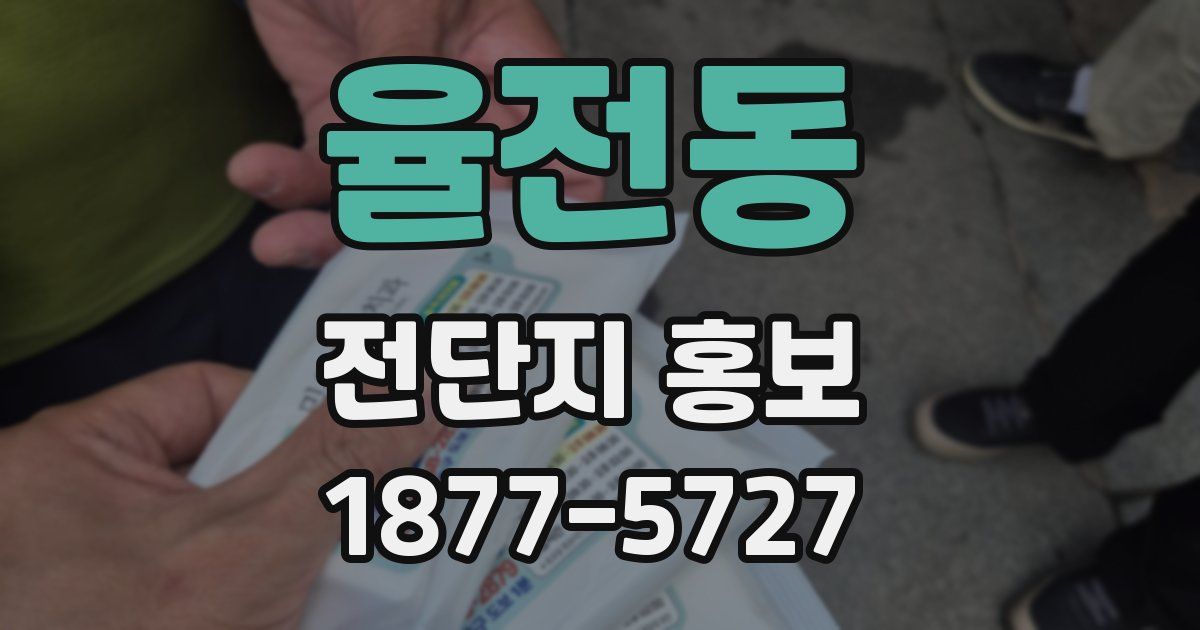 율전동 전단지 홍보