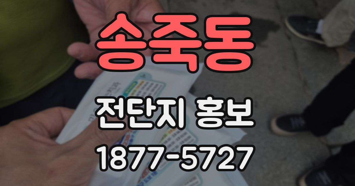 송죽동 전단지 홍보