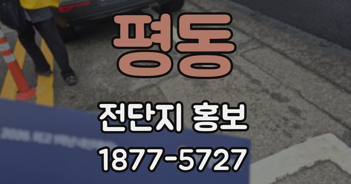평동 전단지 홍보