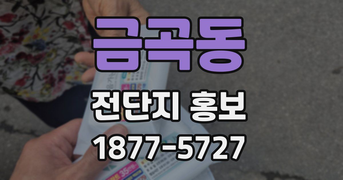 금곡동 전단지 홍보