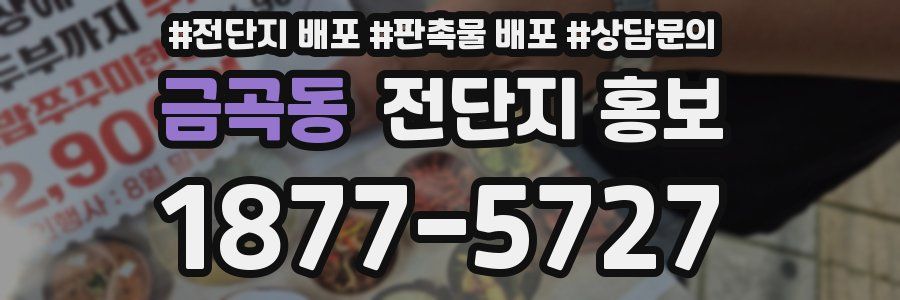 금곡동 전단지 홍보