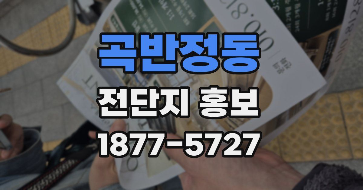 곡반정동 전단지 홍보