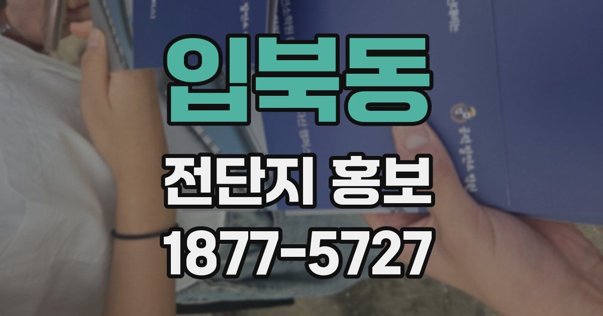 입북동 전단지 홍보