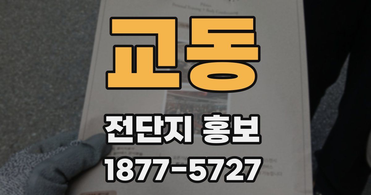 교동 전단지 홍보
