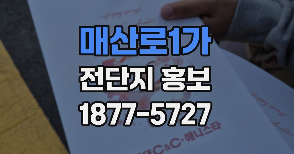매산로1가 전단지 홍보