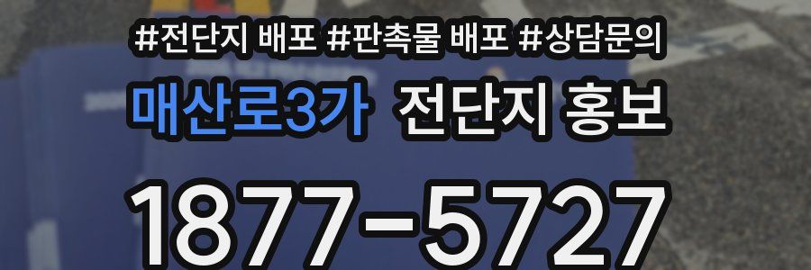 매산로3가 전단지 홍보