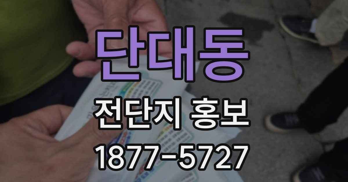 단대동 전단지 홍보